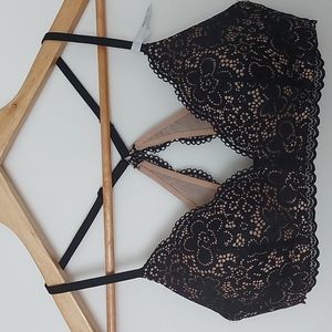2 for $25 ✨NWT Aerie Wireless Black/Beige Lace Racer Back Bra Size 34B